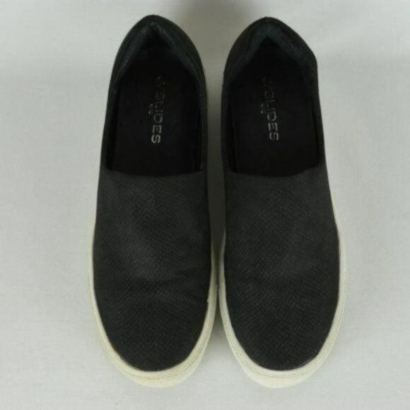 J/Slides Women's Size 8 Black Snake Print Vegan Leather Slip On Platform Sneaker - Picture 5 of 10